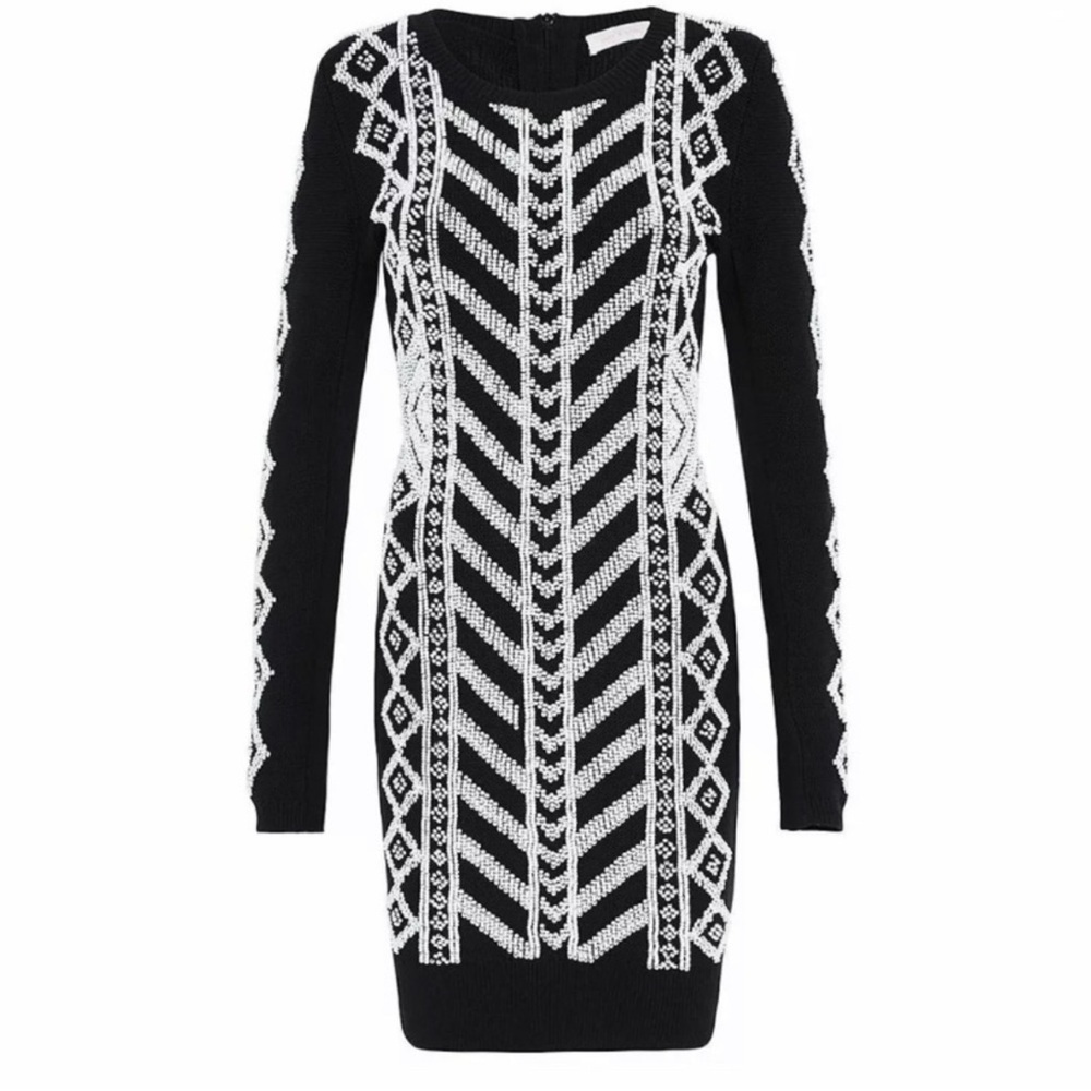 Sweater dress with hand embellished beads 💚